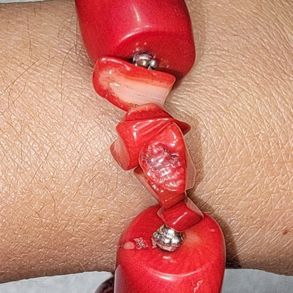 RED CORAL beautiful bracelet - Picture 5 of 5